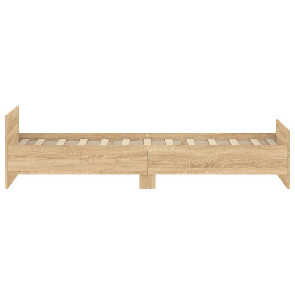 Bettgestell ohne Matratze Sonoma-Eiche 100x200 cm Holzwerkstoff