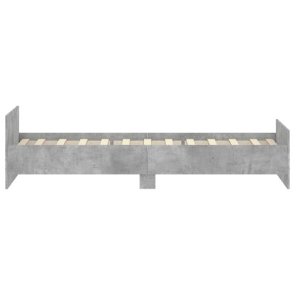 Bettgestell Betongrau 90x190 cm Holzwerkstoff