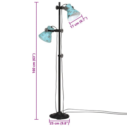 Stehleuchte 25 W Blau 25x25x90/160 cm E27