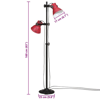 Stehleuchte 25 W Rot 25x25x90/160 cm E27