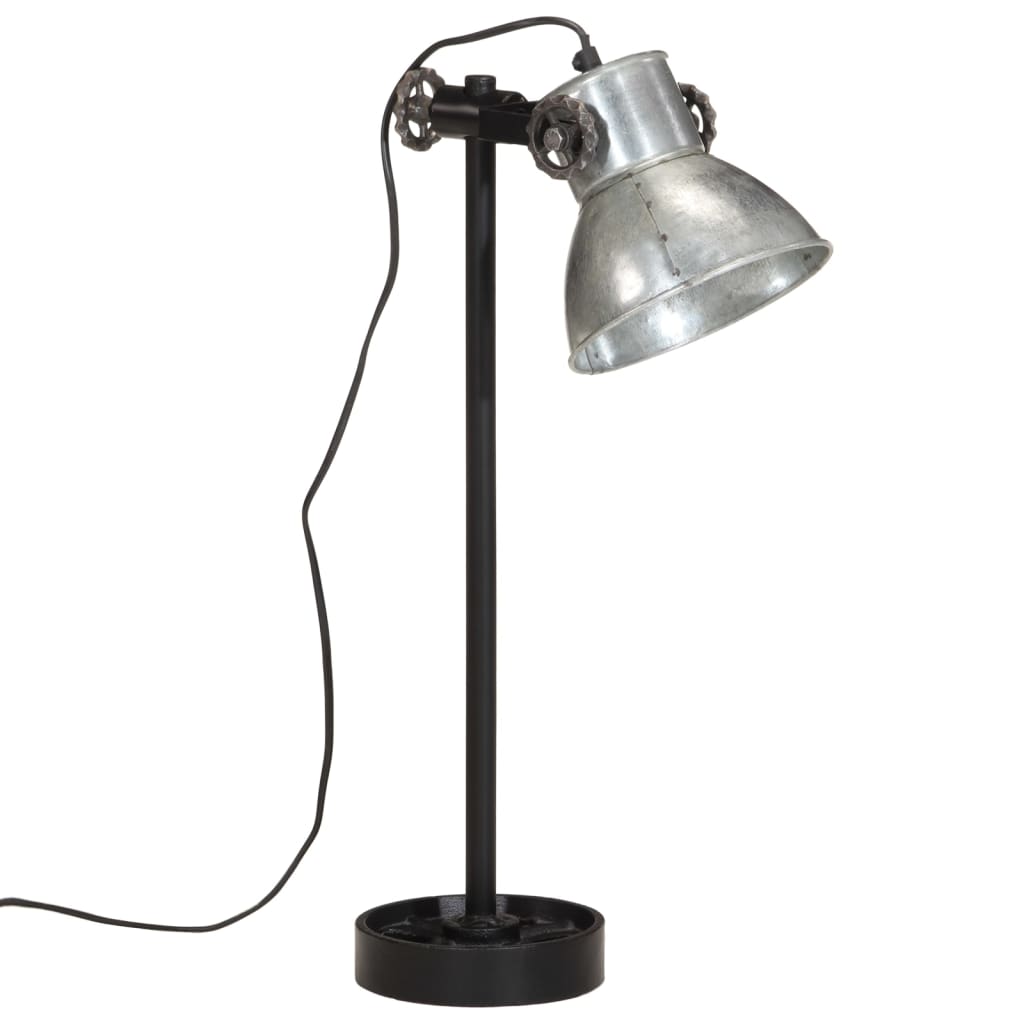 Schreibtischlampe 25 W Vintage-Silber 15x15x55 cm E27