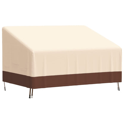 Abdeckung für 2-Sitzer-Bank Beige 137x97x48/74 cm 600D Oxford