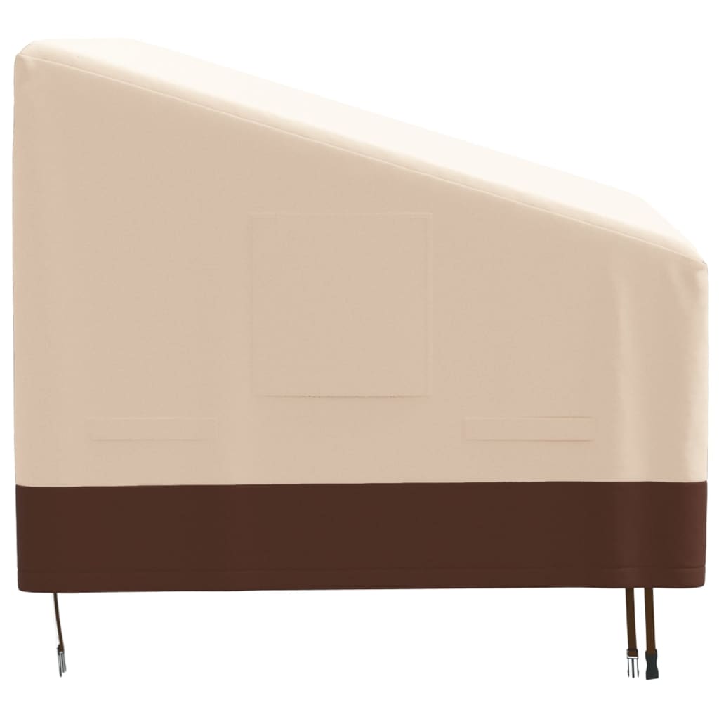 Abdeckung für 2-Sitzer-Bank Beige 137x97x48/74 cm 600D Oxford