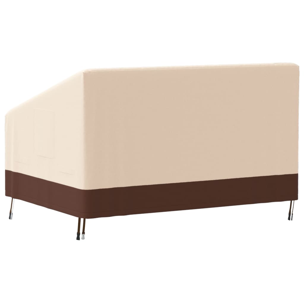 Abdeckung für 2-Sitzer-Bank Beige 137x97x48/74 cm 600D Oxford