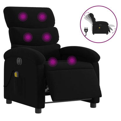 Massagesessel Elektrisch Schwarz Stoff