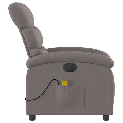 Massagesessel Elektrisch Taupe Stoff