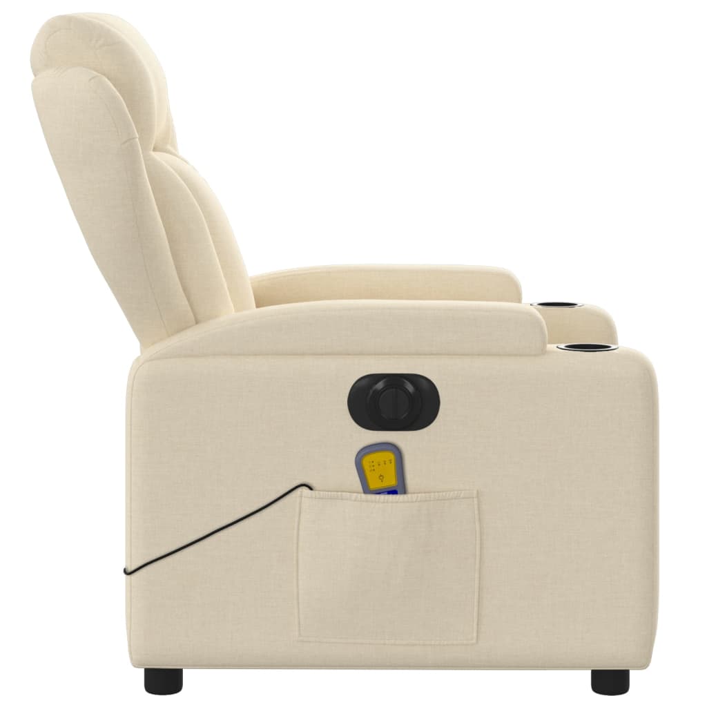 Massagesessel Elektrisch Creme Stoff