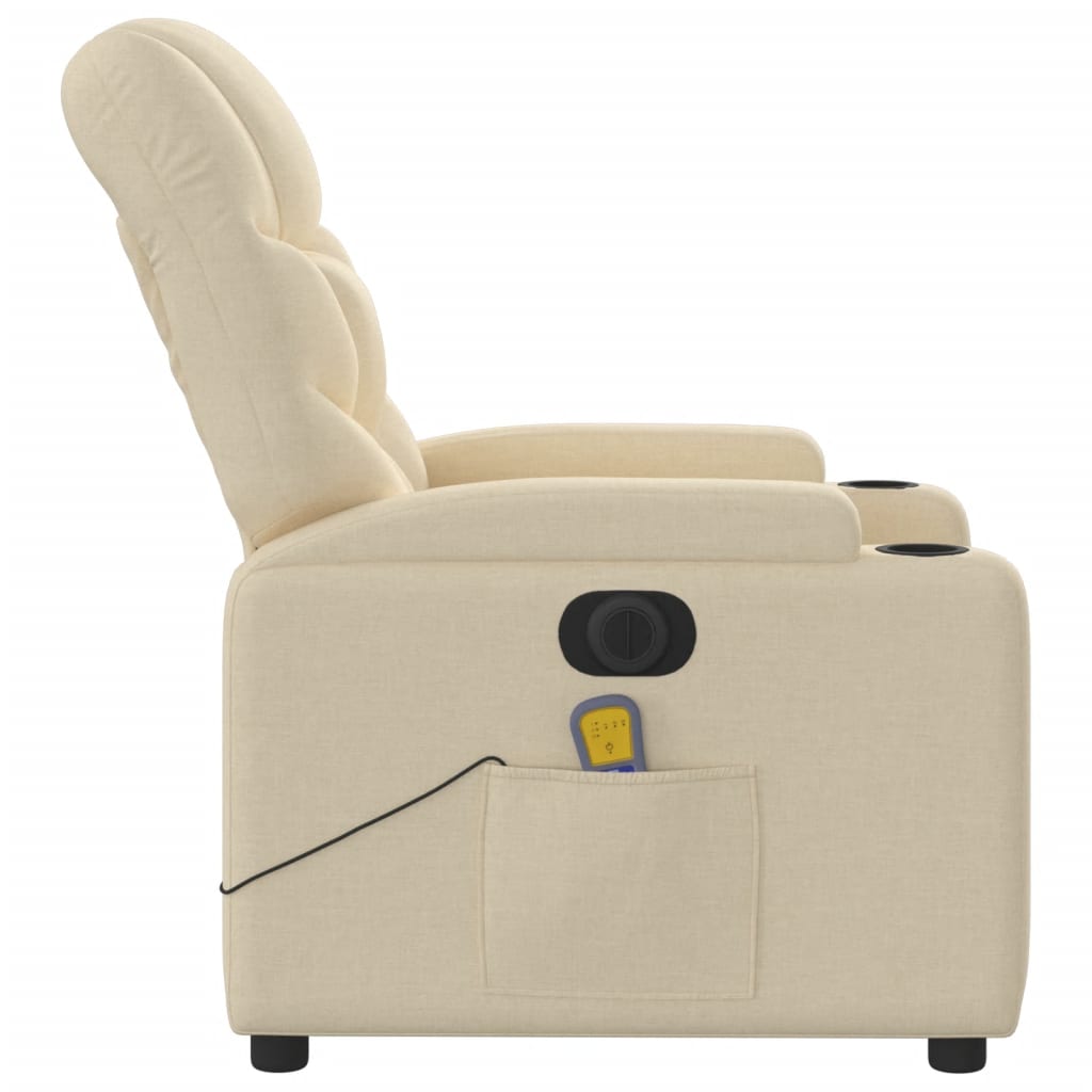 Massagesessel Elektrisch Creme Stoff