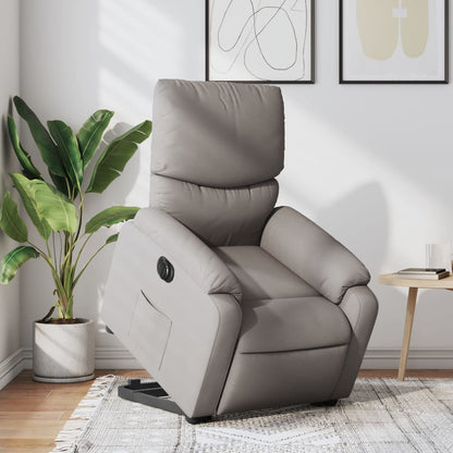 Relaxsessel mit Aufstehhilfe Elektrisch Taupe Stoff