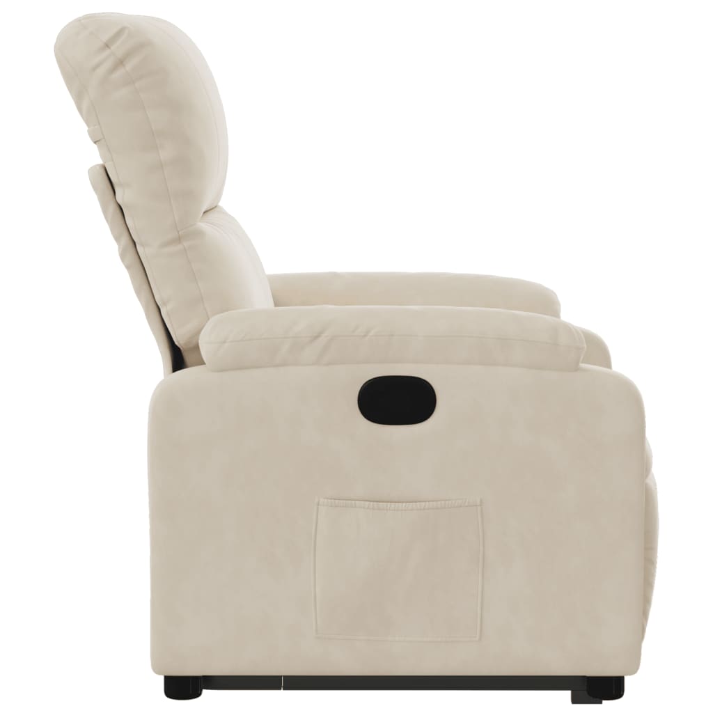 Relaxsessel mit Aufstehhilfe Beige Mikrofasergewebe