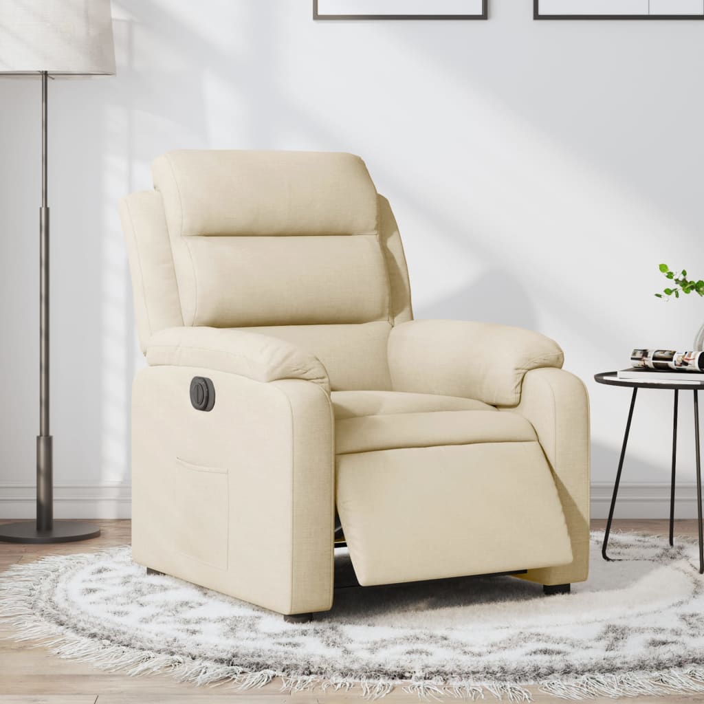 Relaxsessel Elektrisch Creme Stoff