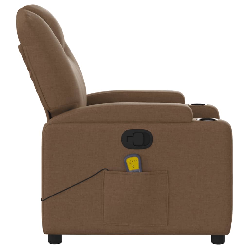 Massagesessel Braun Stoff