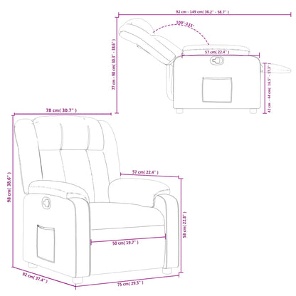 Relaxsessel Braun Stoff