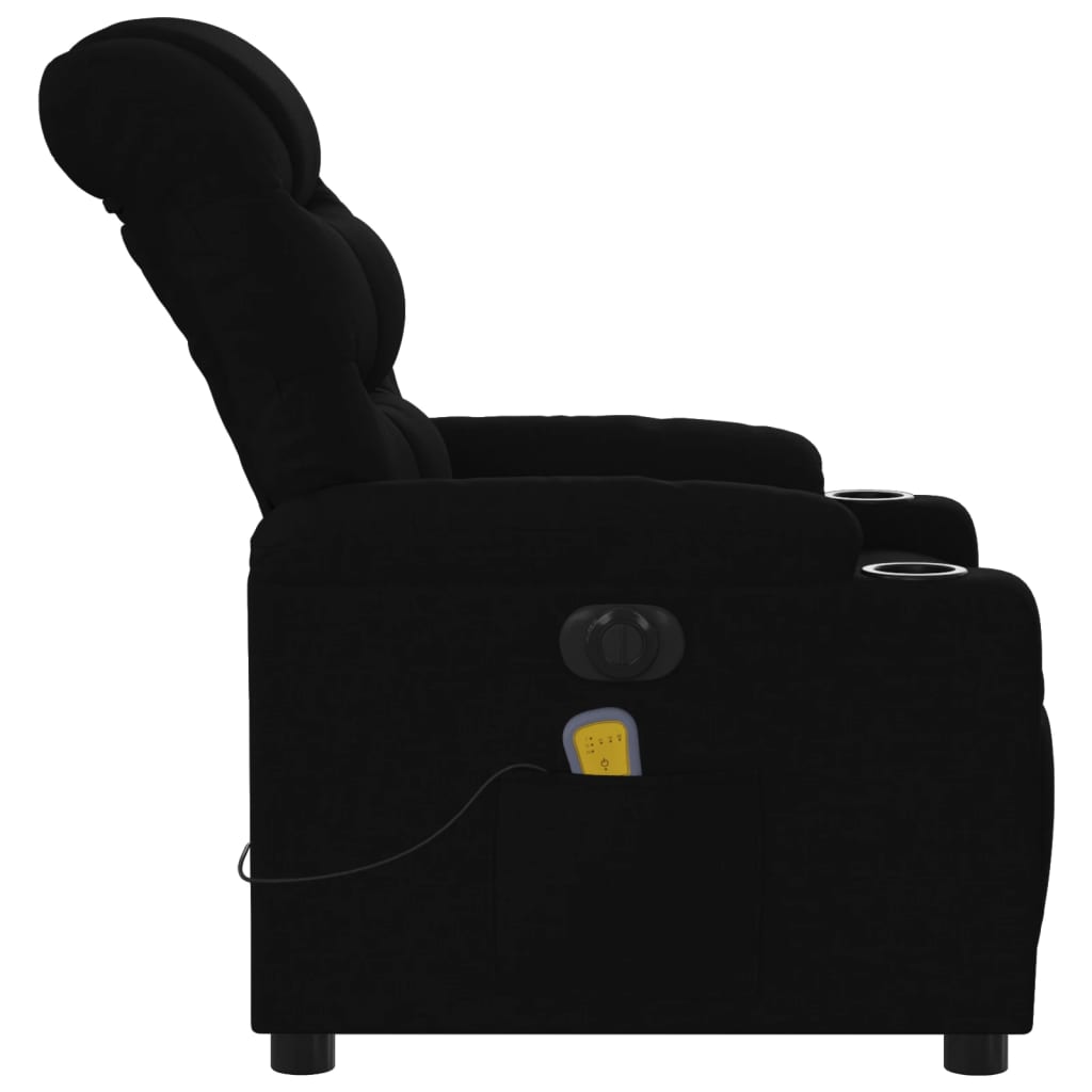 Massagesessel Elektrisch Schwarz Stoff