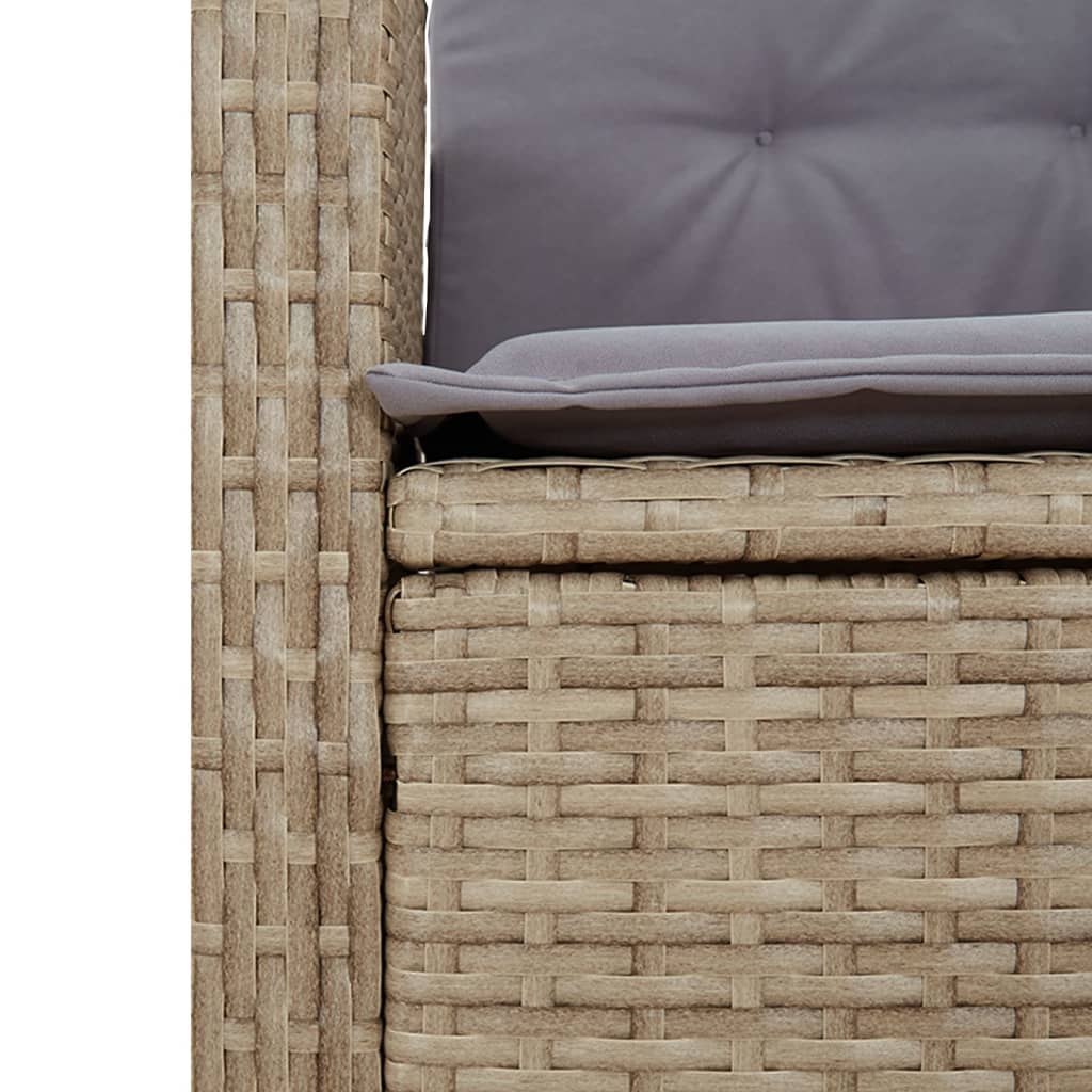 Gartensessel Kissen 2Stk. Verstellbar Beigemischung Poly Rattan