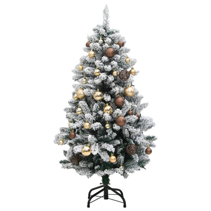 Künstlicher Weihnachtsbaum Klappbar 150 LEDs & Kugeln 150 cm