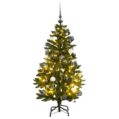 Künstlicher Weihnachtsbaum Klappbar 150 LEDs & Kugeln 120 cm