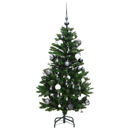 Künstlicher Weihnachtsbaum Klappbar 150 LEDs & Kugeln 120 cm