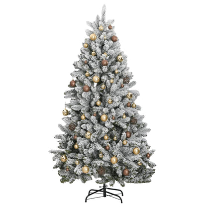 Künstlicher Weihnachtsbaum Klappbar 300 LEDs & Kugeln 180 cm