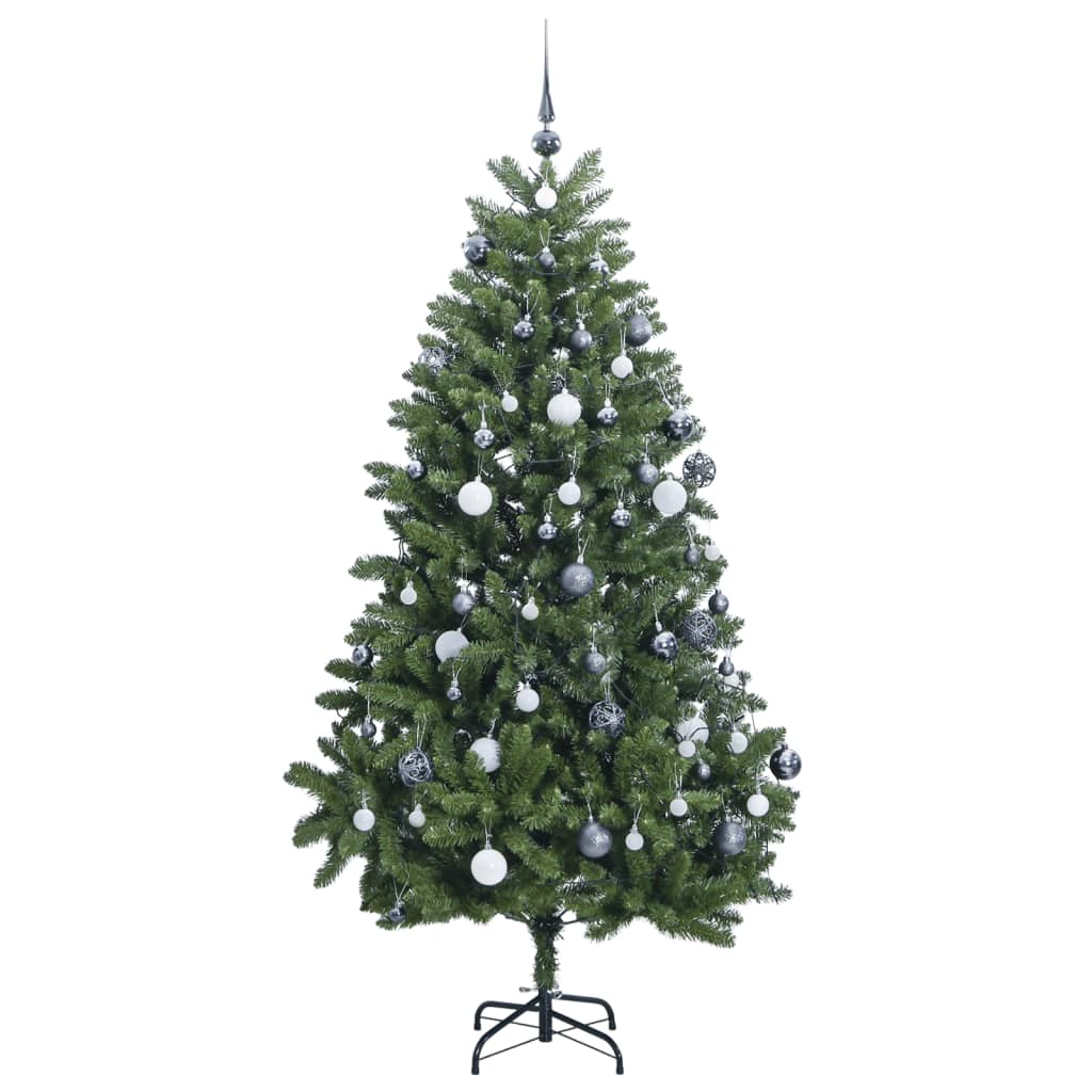 Künstlicher Weihnachtsbaum Klappbar 300 LEDs & Kugeln 270 cm