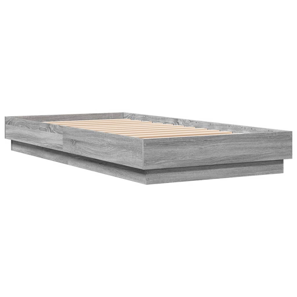 Bettgestell Grau Sonoma 90x190 cm Holzwerkstoff