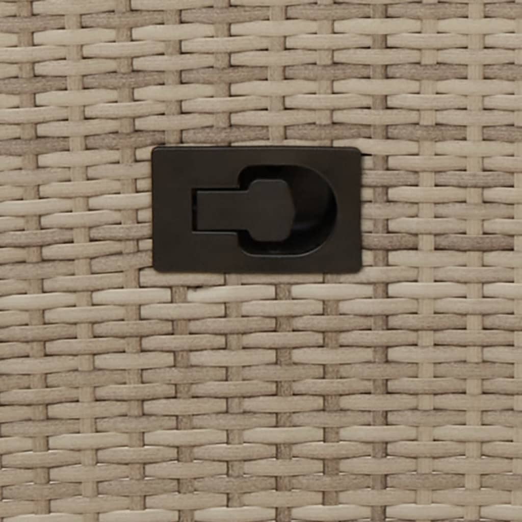 Gartensessel mit Kissen 2 Stk. Verstellbar Beige Poly Rattan