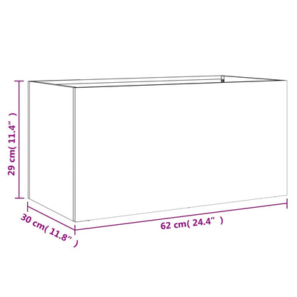 Pflanzkübel Silbern 62x30x29 cm Verzinkter Stahl