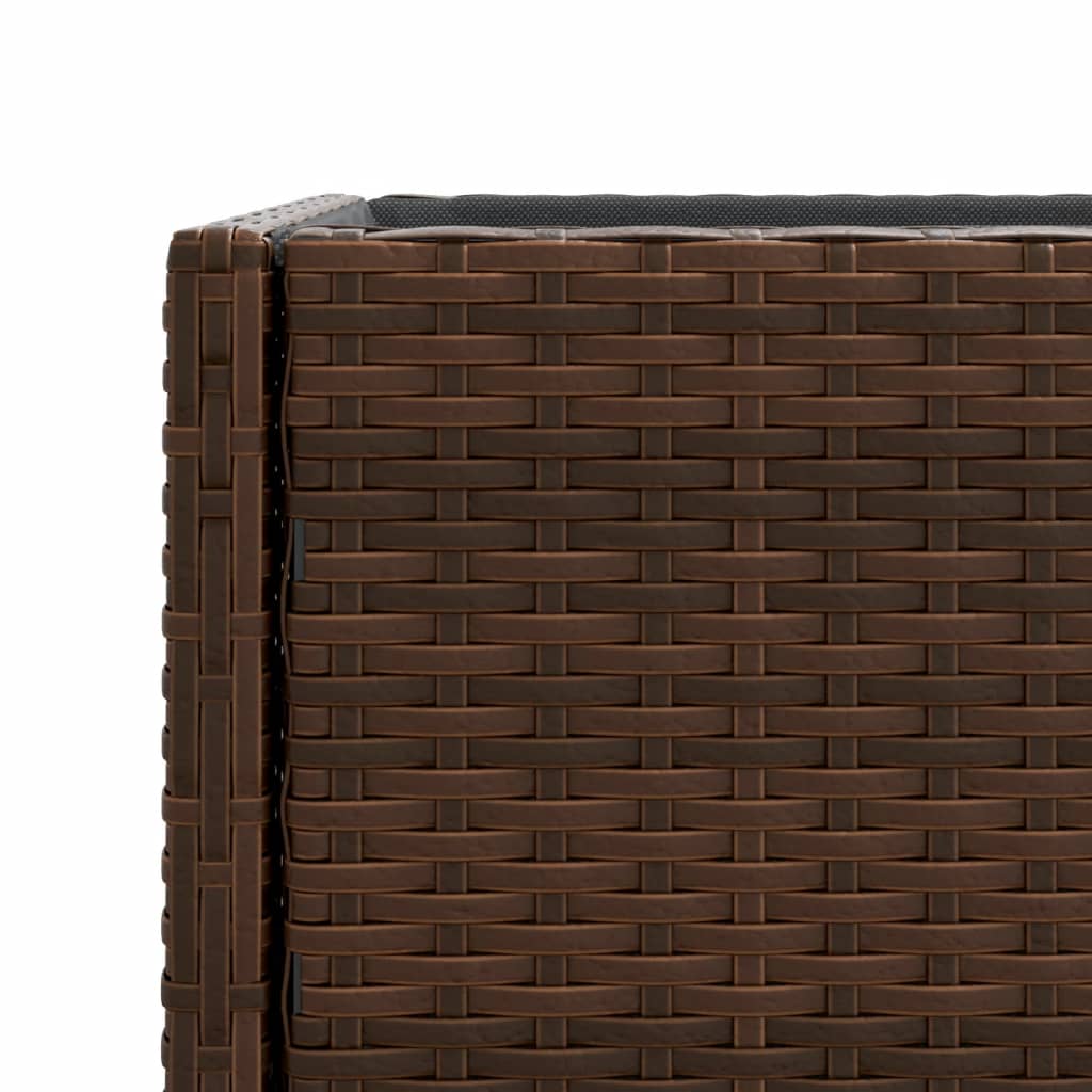 Hochbeete mit Ablage 2 Stk. Braun 90x40x75 cm Poly Rattan