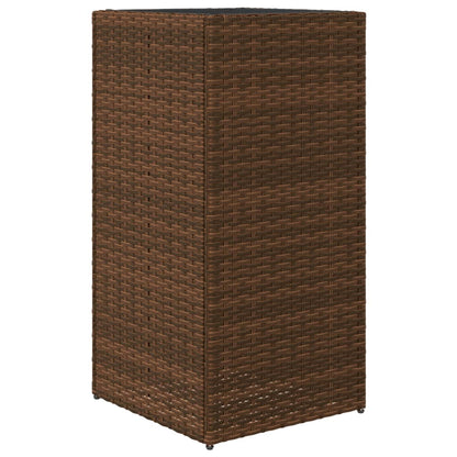 Pflanzkübel 2 Stk. Braun 40x40x80 cm Poly Rattan