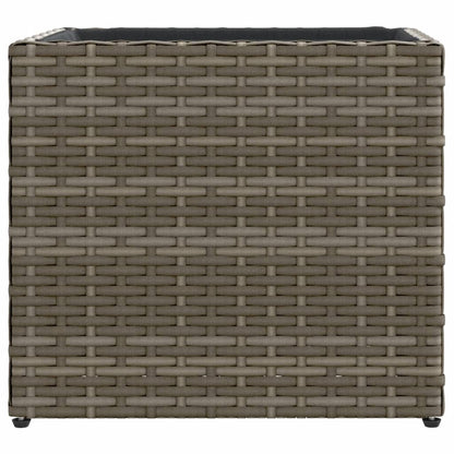 Pflanzkübel 2 Stk. Grau 36x30x32 cm Poly Rattan