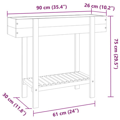 Hochbeet 90x30x75 cm Massivholz Akazie