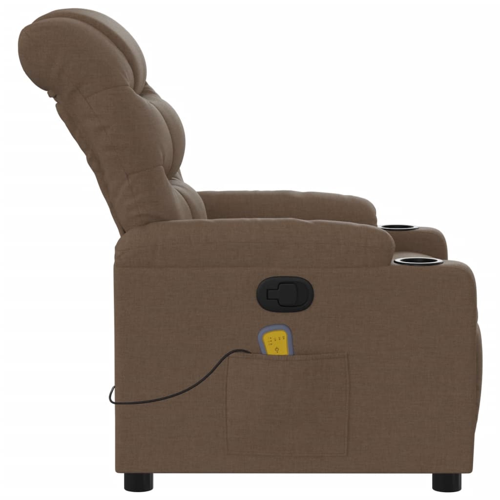 Massagesessel Braun Stoff