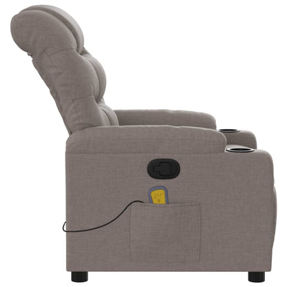 Massagesessel Taupe Stoff