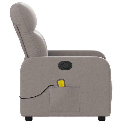 Massagesessel Taupe Stoff