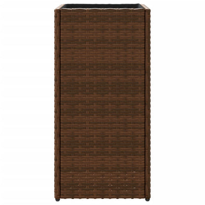 Pflanzkübel Braun 30x30x60 cm Poly Rattan