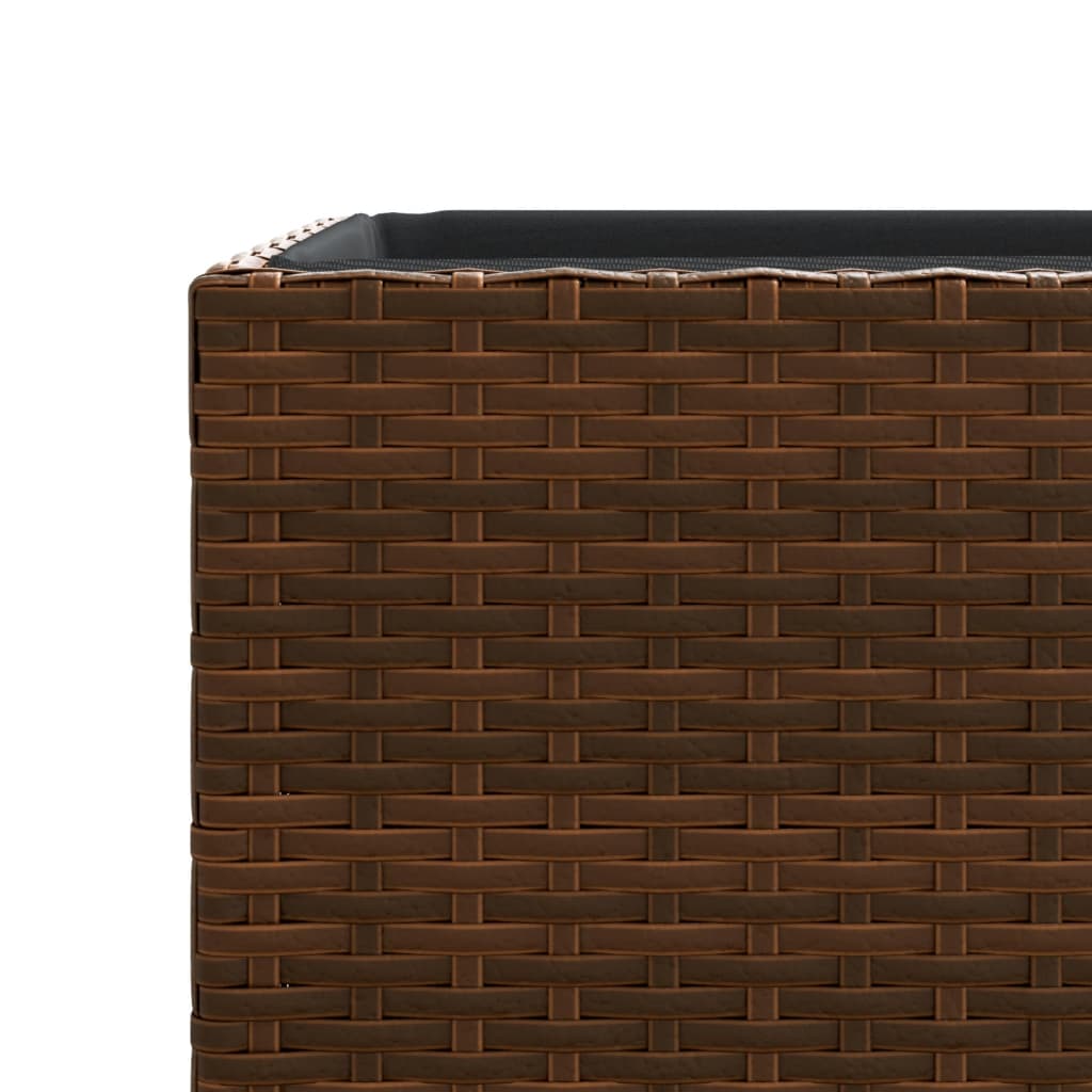 Pflanzkübel Braun 30x30x60 cm Poly Rattan