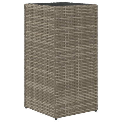 Pflanzkübel Grau 30x30x60 cm Poly Rattan