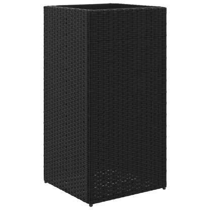 Pflanzkübel Schwarz 40x40x80 cm Poly Rattan