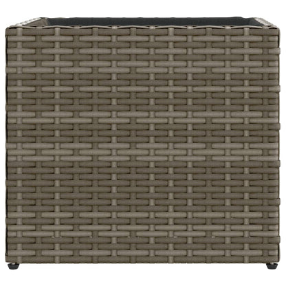 Pflanzkübel Grau 36x30x32 cm Poly Rattan