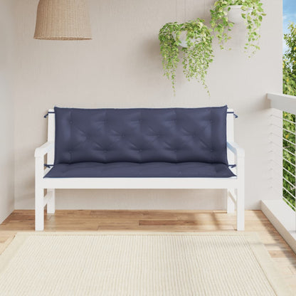 Gartenbank-Auflagen 2 Stk. Marineblau 150x50x7 cm Oxford-Gewebe