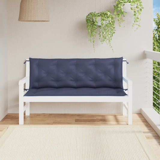 Gartenbank-Auflagen 2 Stk. Marineblau 150x50x7 cm Oxford-Gewebe