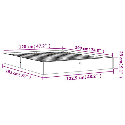 Massivholzbett ohne Matratze Wachsbraun 120x190 cm Kiefernholz