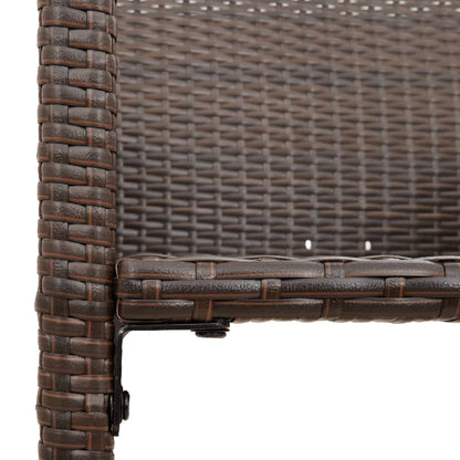 Garten-Barhocker 2 Stk. Braun Poly Rattan