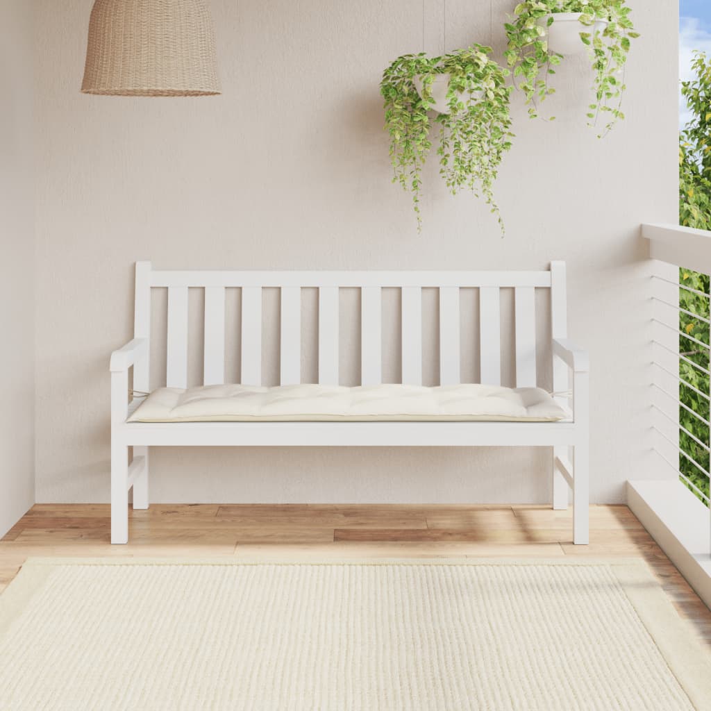 Gartenbank-Auflage Melange Creme 150x50x7 cm Stoff