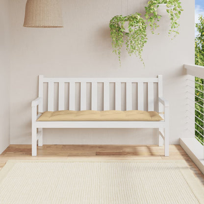 Gartenbank-Auflage Melange Beige 150x50x7 cm Stoff