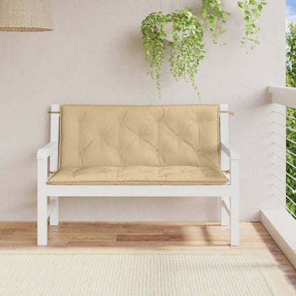 Gartenbank-Auflagen 2 Stk. Melange Beige 120x50x7 cm Stoff