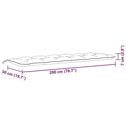 Gartenbank-Auflagen 2 Stk. Melange Dunkelgrau 200x50x7 cm Stoff