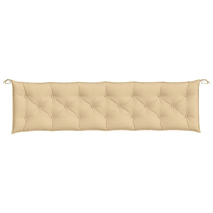 Gartenbank-Auflagen 2 Stk. Melange Beige 200x50x7 cm Stoff