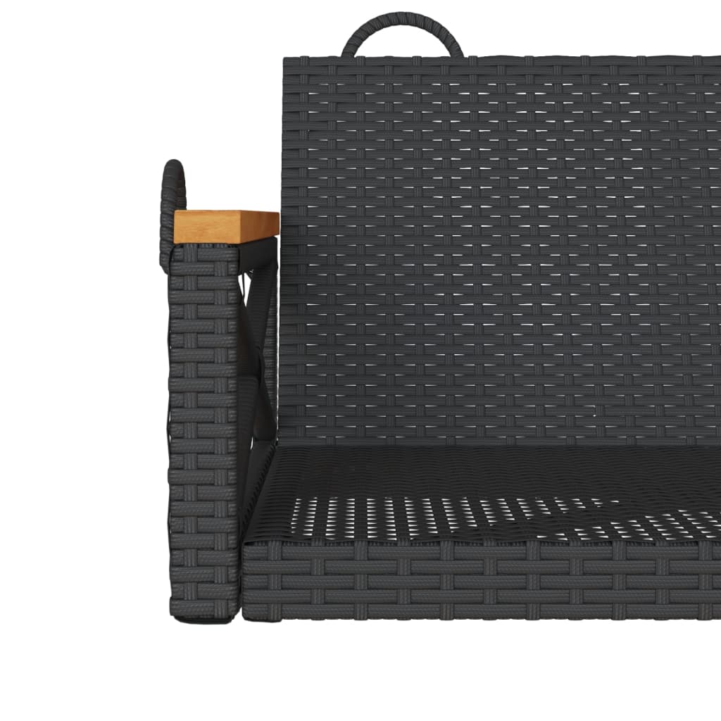 Hängesessel Schwarz 63x62x40 cm Poly Rattan