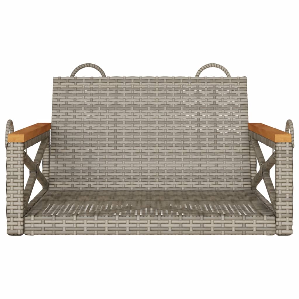 Hängesessel Grau 63x62x40 cm Poly Rattan